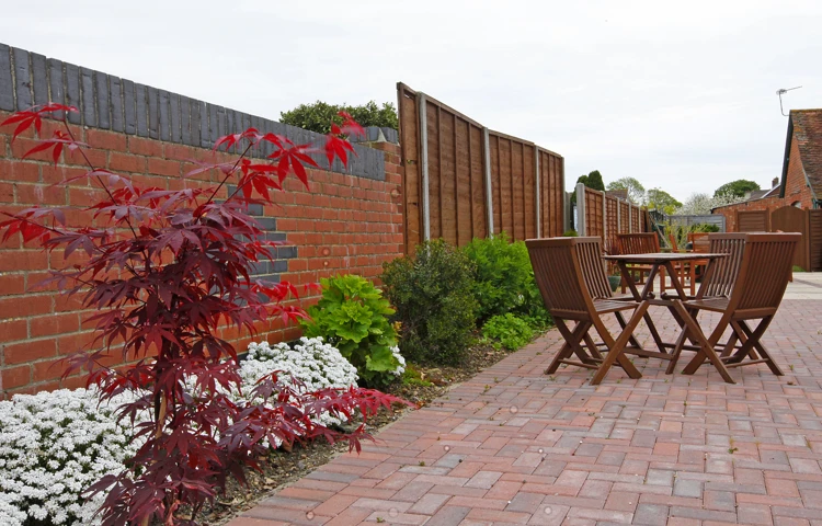 Privett Farm House garden and patio