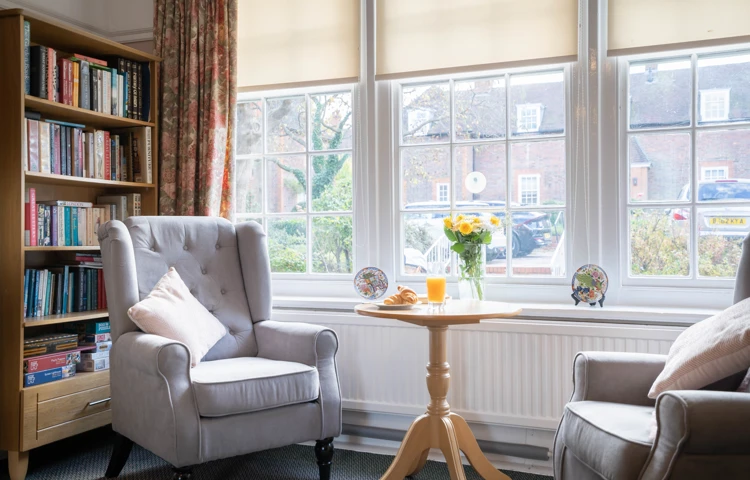 Enjoy a book in our quiet reading nook in the lounge