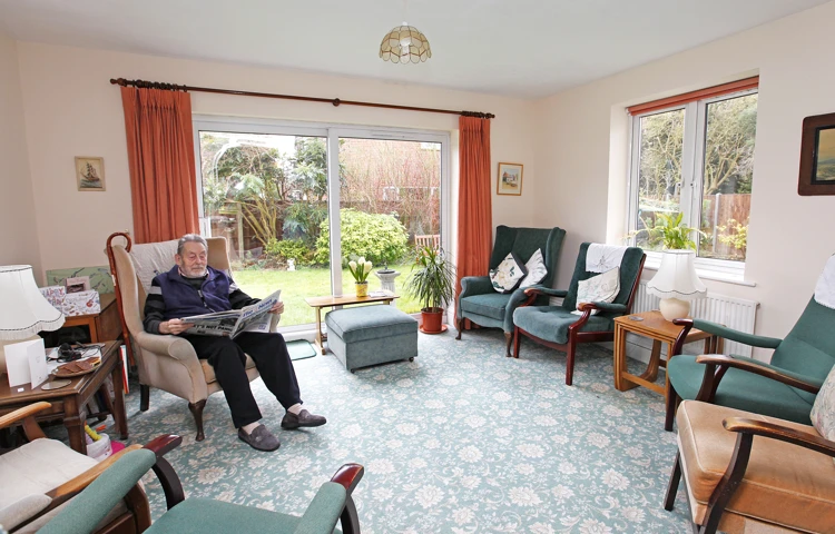 Sitting area of Abbeyfield House, Havant PO9 2SS