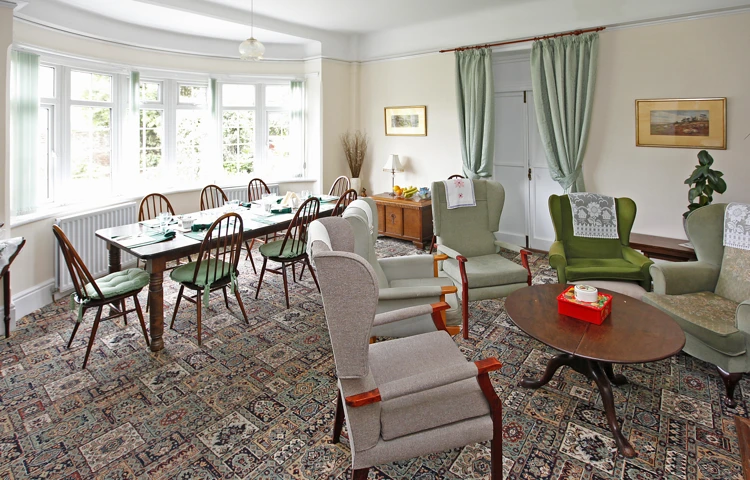 Enjoy lunch and dinner in our communal dining room